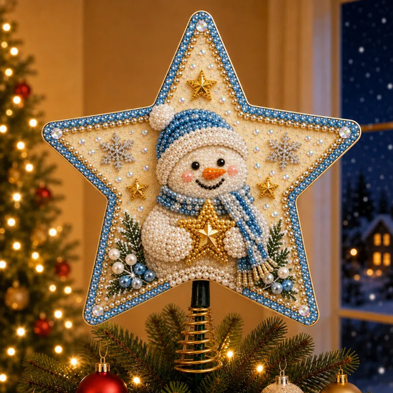 ✨ DIY Beaded Christmas Tree Topper Kit | 8 Festive Designs
