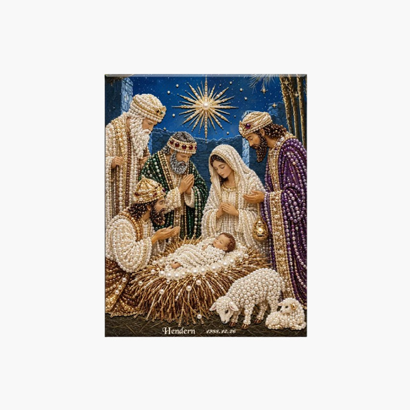Nativity Scene Diamond Painting Kit – Christmas Christian DIY Decor