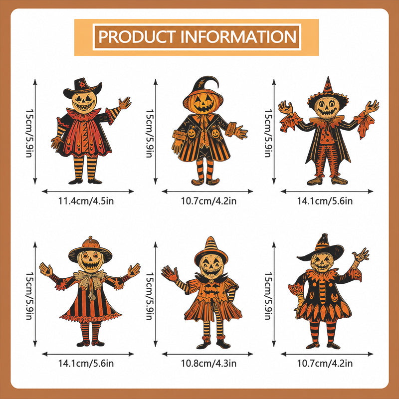 Halloween Decoration Pendant Retro Banner Flag Decor Scarecrow Pumpkin Witch Style Pendant