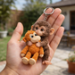 Monkey Hugging Monkey Acrylic Keychain -Gift For Family, Friends, Loved Ones