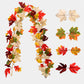 Fall Scenic Decoration Artificial Green Maple Leaf Garland for Halloween & Christmas Wall Hanging