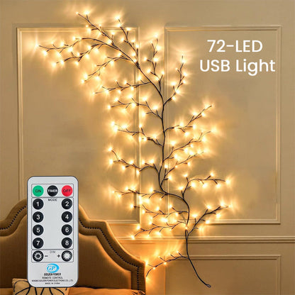 ✨ Flexible LED Branch Lights | Remote-Controlled Holiday Wall Decor
