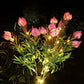 Solar Gardenia Flower Lights 🌸 LED Simulation Flower Lamps for Courtyard & Garden Decoration, Outdoor Waterproof Ambient Lighting