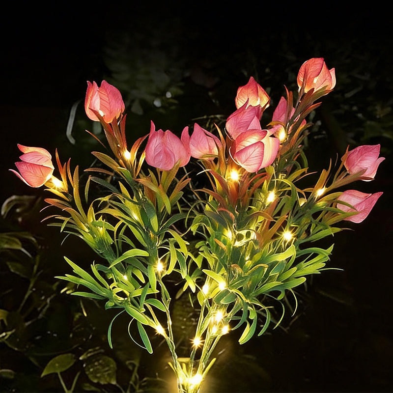 Solar Gardenia Flower Lights 🌸 LED Simulation Flower Lamps for Courtyard & Garden Decoration, Outdoor Waterproof Ambient Lighting