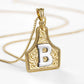 🤠 Letter Pendant CowTag Initial Necklace