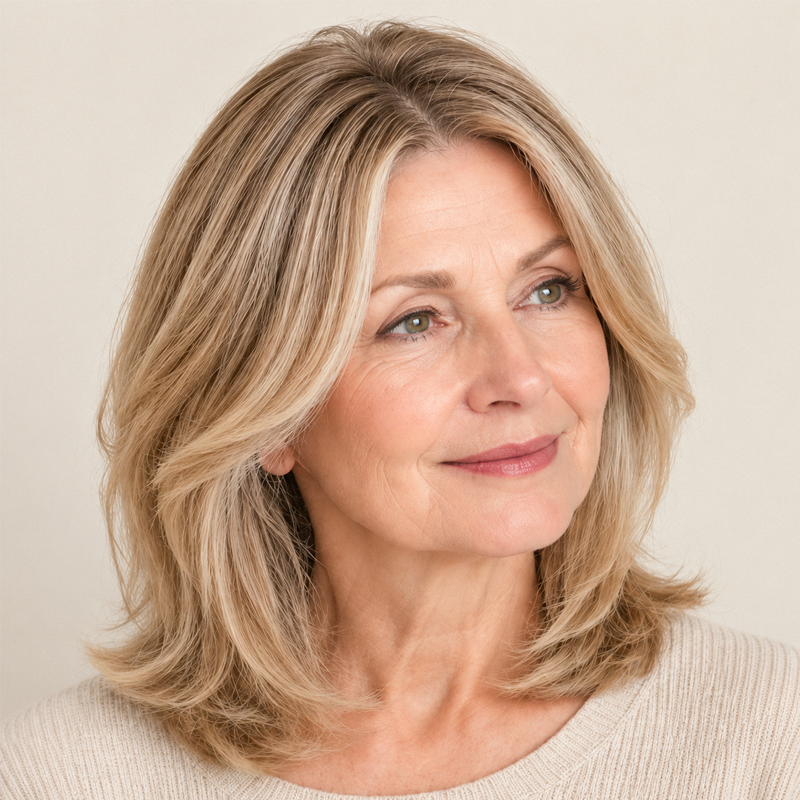 Natural-Looking Hair Topper for Women