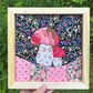 DIY Fabric Art Kit | No-Sew Fabric Mosaic Wall Art Craft with Frame & Tools