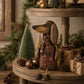 🎄 Vintage Christmas Dachshund Shelf Sitter | Festive Dog Decor
