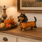 Cute Halloween Dachshund Pumpkin Resin Figurine