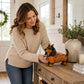 Cute Halloween Dachshund Pumpkin Resin Figurine