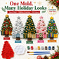🔥 LAST DAY 49% OFF – 🎄 DIY Christmas Tree Mold & Paint Craft Kit | Reusable 3D Mold with 8 Acrylic Paints, 2 Brushes & Festive Detail Guide 🎨✨