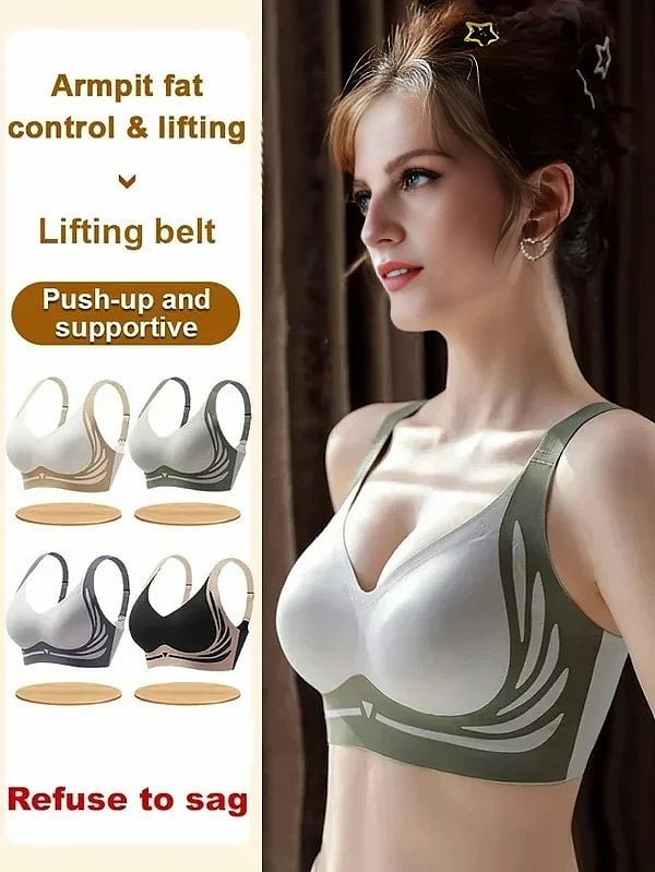🔥🎁Super gather bra | Wireless Push-up Bra👍No more sagging breasts