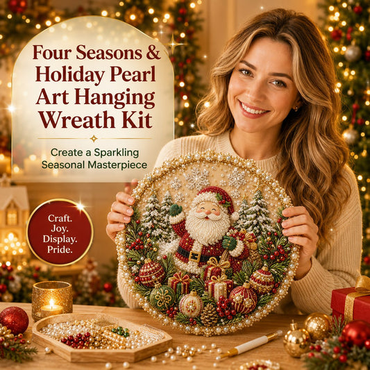 Four Seasons & Holiday Pearl Art Hanging Ornament Kit | DIY Sparkling Seasonal Decor