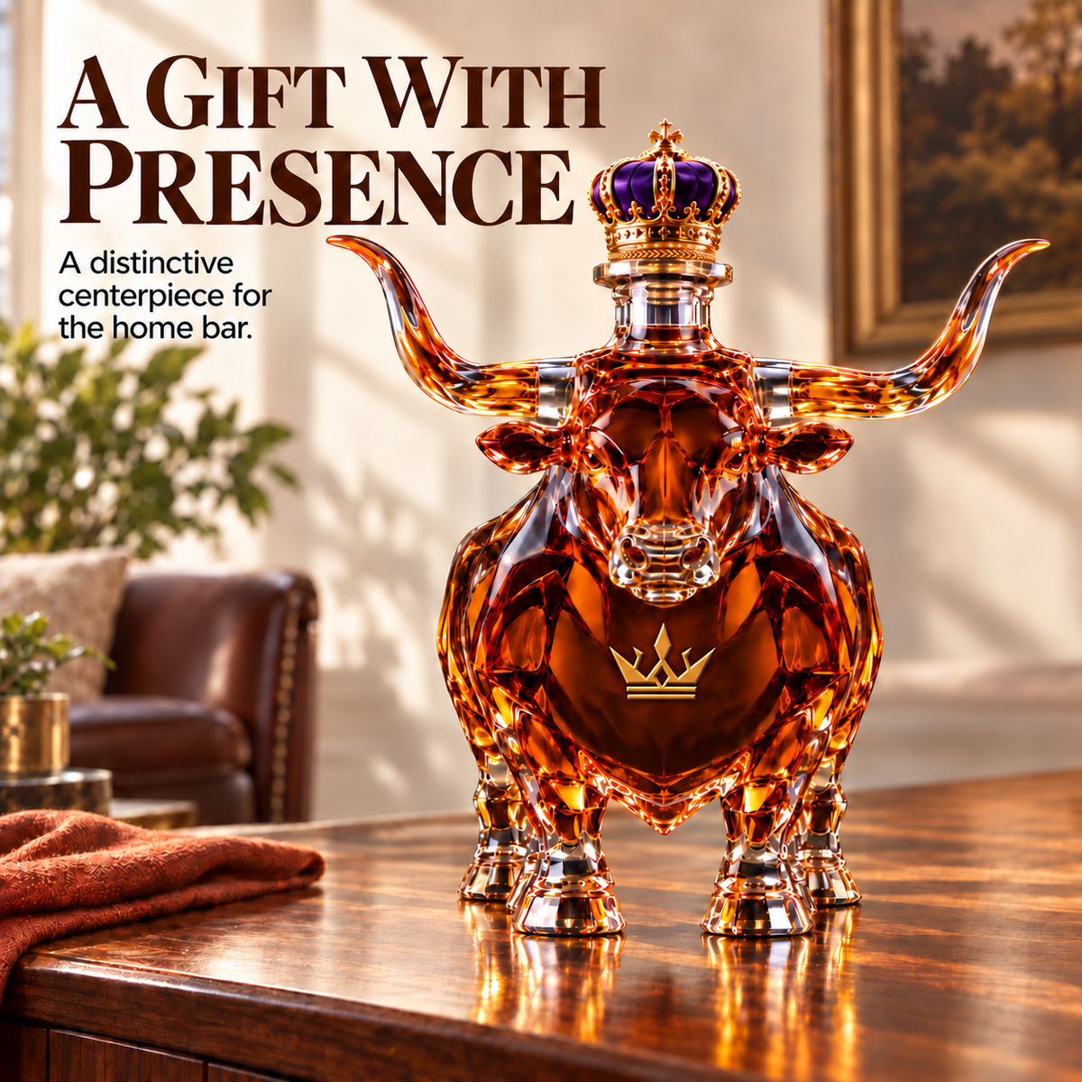 👑Western Bull Whiskey Bottle