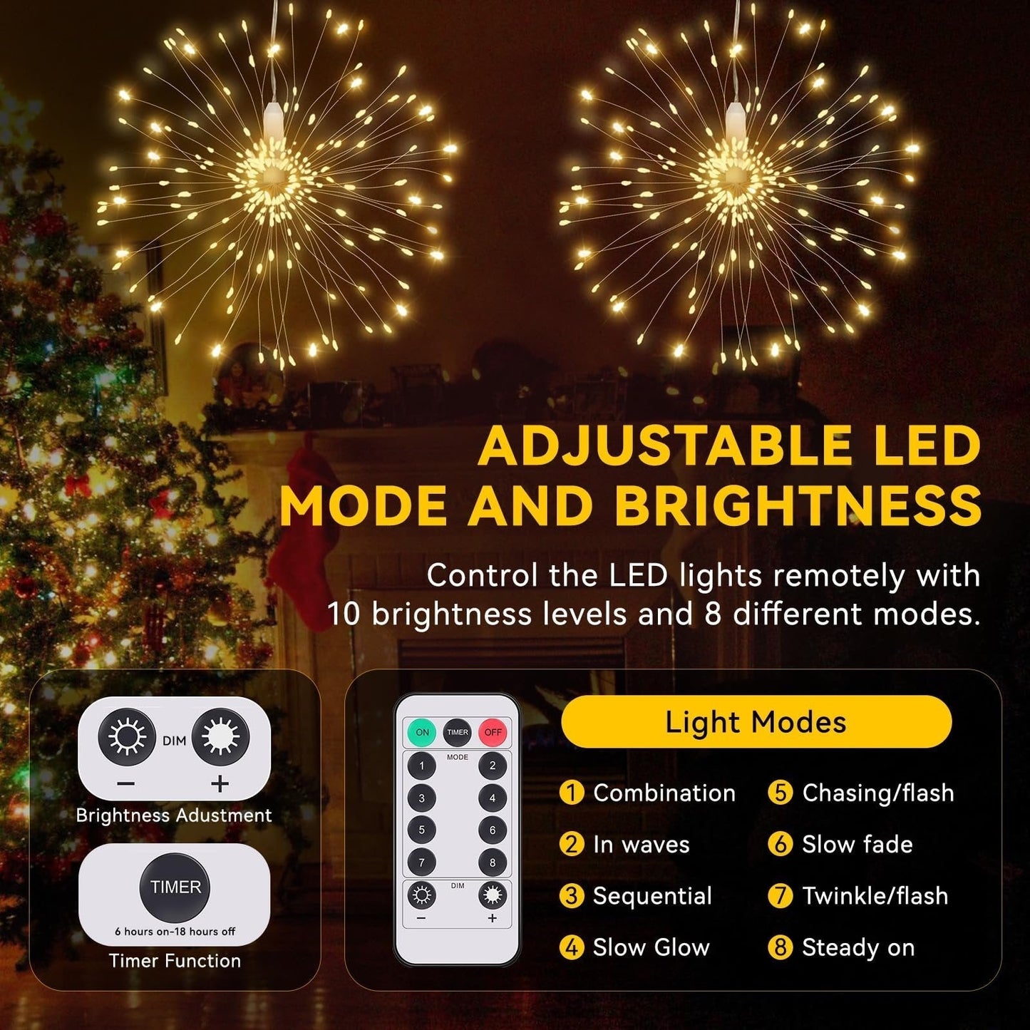 🎄Christmas fireworks lights