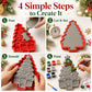 🔥 LAST DAY 49% OFF – 🎄 DIY Christmas Tree Mold & Paint Craft Kit | Reusable 3D Mold with 8 Acrylic Paints, 2 Brushes & Festive Detail Guide 🎨✨