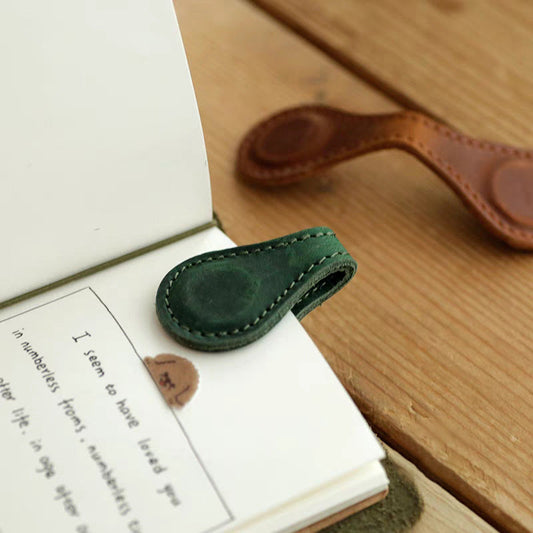 Vintage Magnetic Leather Bookmark