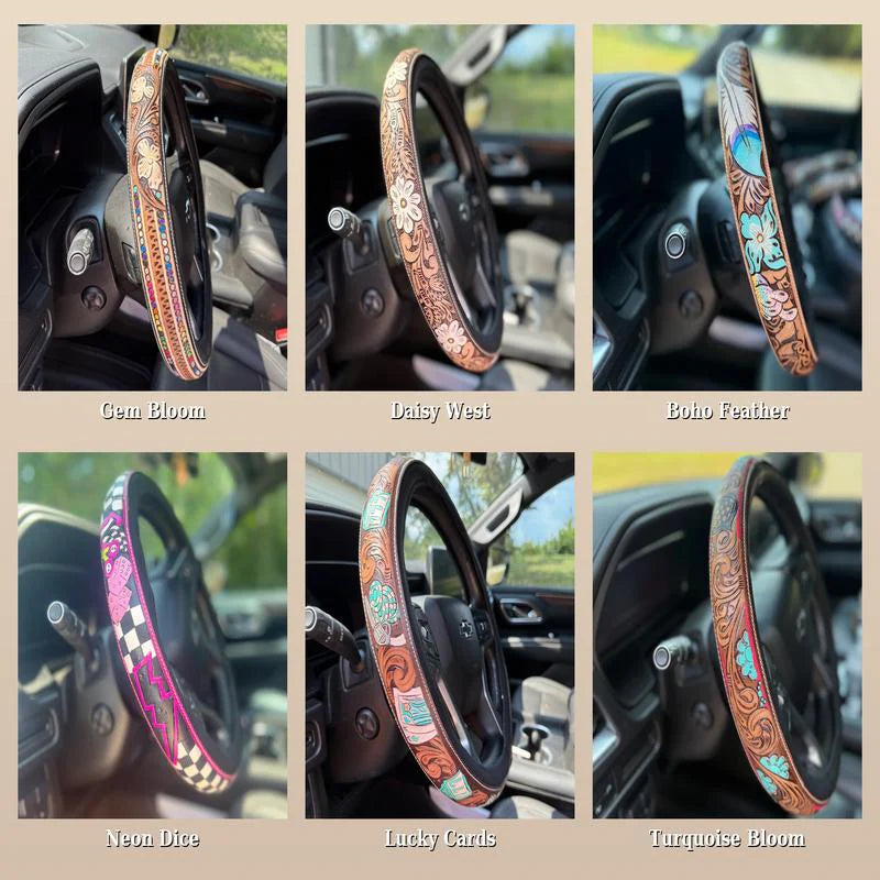 🤠 Western Cowboy Steering Wheel Cover