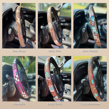 🤠 Western Cowboy Steering Wheel Cover